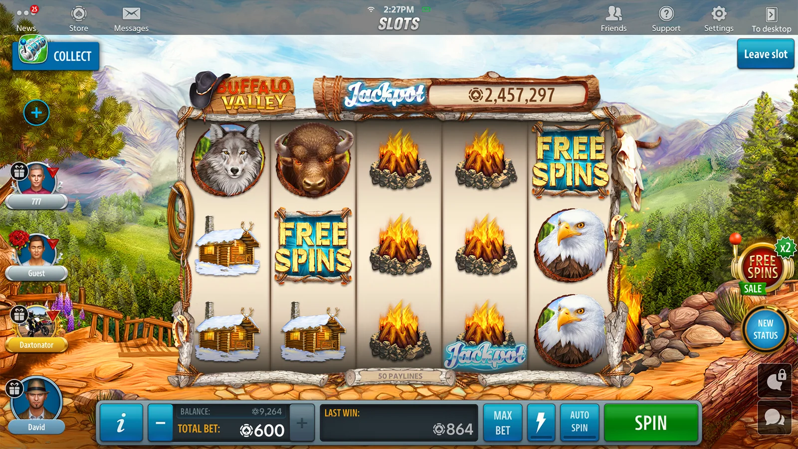 Tampilan visual permainan slot SURGA77 dengan reel dan simbol berwarna