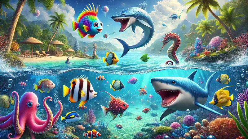 Visual arena target pada permainan tembak ikan